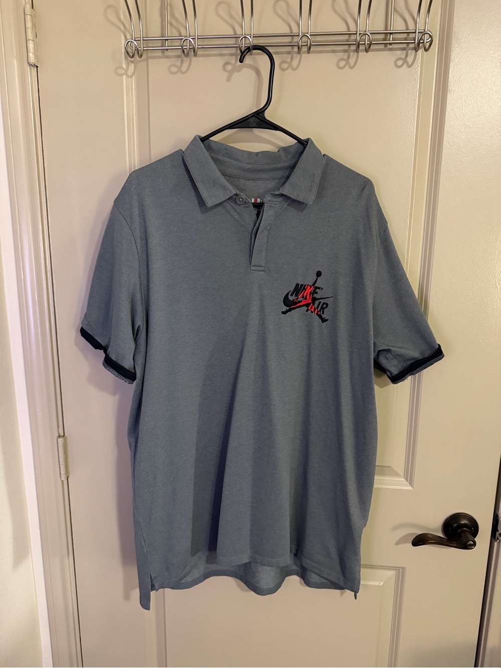 Jordan Polo Shirt Men’s XL Gray Nike Air Jordan Logo